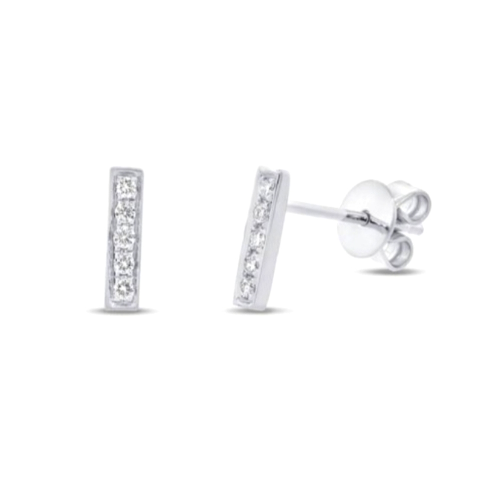 0.08ct Diamond Earrings 14K white gold from H.L. Gross